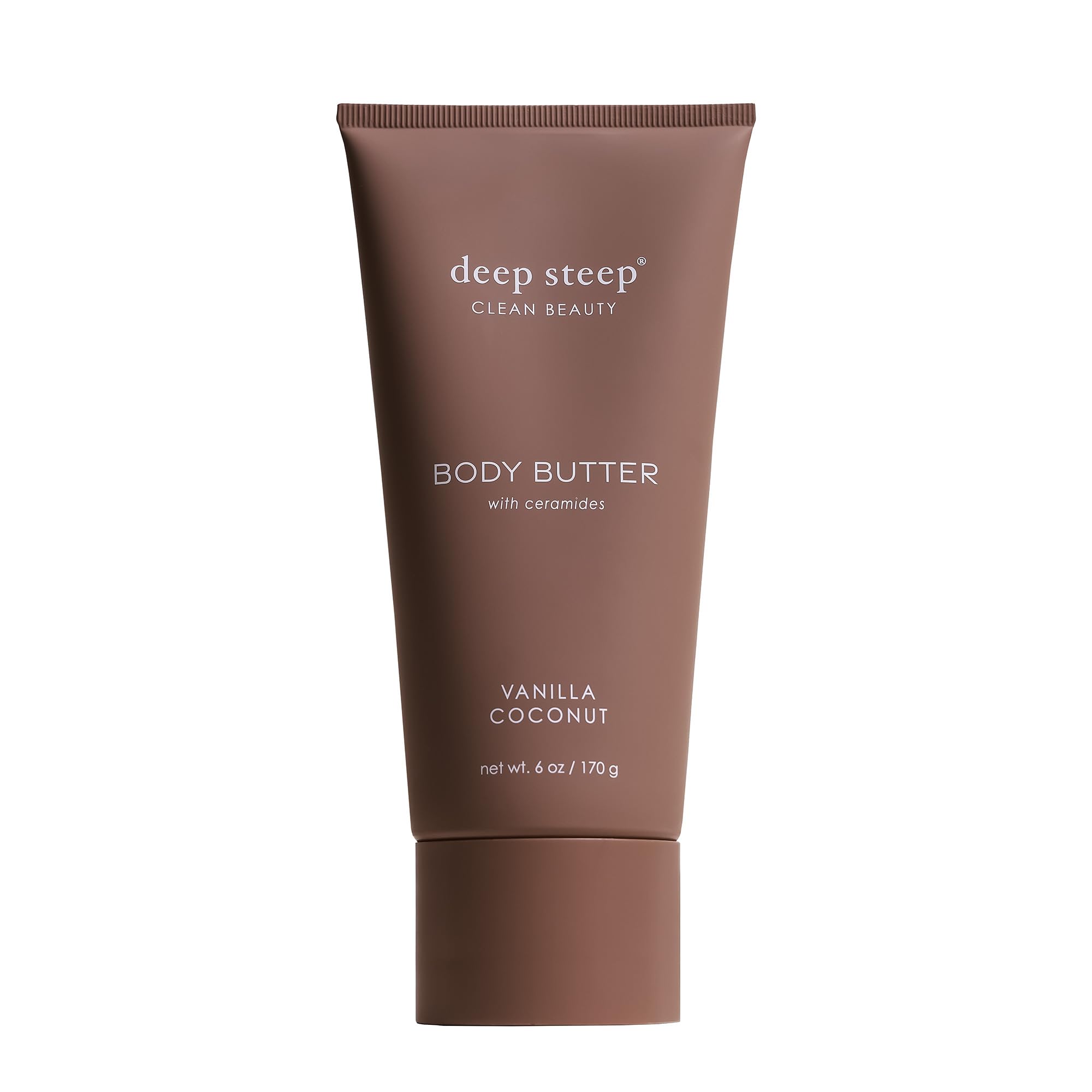 Deep Steep Body Butter - 6oz Vanilla Coconut Scented Moisturizing Cream for Dry Skin | Hydrating & Nourishing Hand & Body Lotion | Perfect for Daily Use, After Shower & Spa Treatments