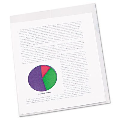 Clear Poly Letter Size Transparent File Jackets - 50 per Box - Ideal for Office Organization, Document Protection & School Projects
