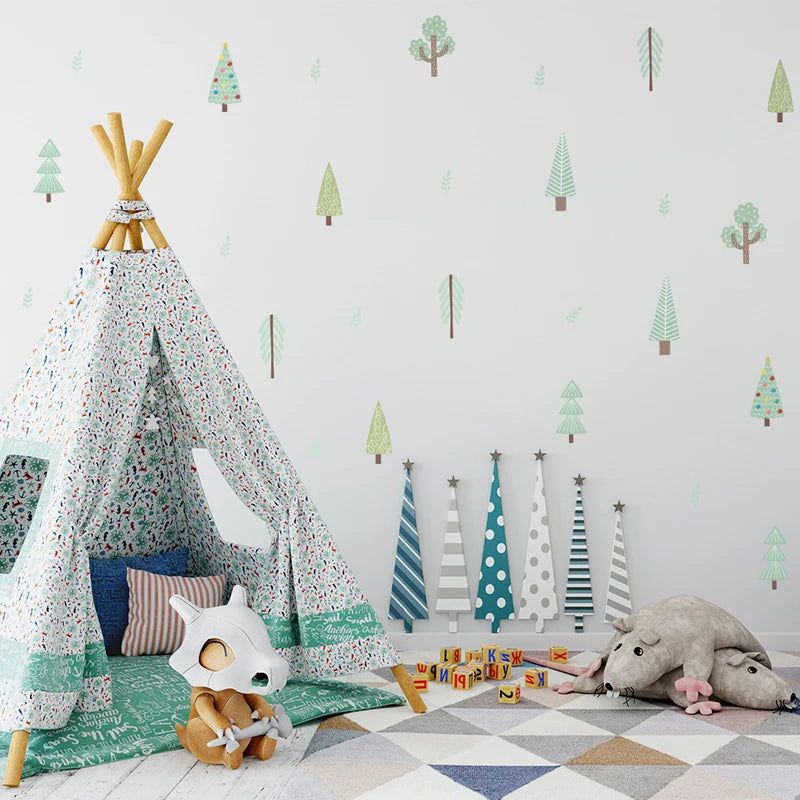Adorable Cartoon Bear & Rabbit Nursery Wall Decals - Removable Kids Room Stickers for Baby Bedroom, Playroom & Nursery Decor - Perfect for Toddler Room, Birthday Party & DIY Home Decoration