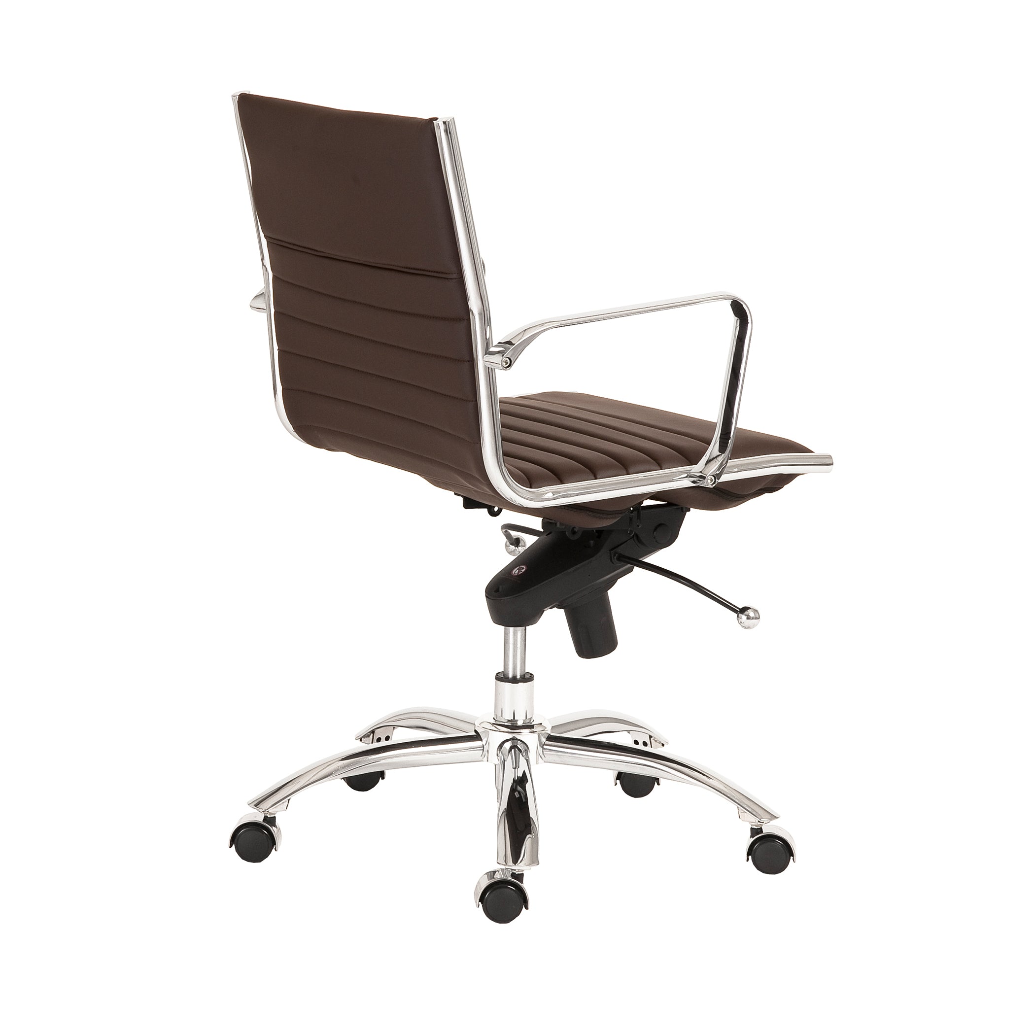 Dirk Low Back Office Chair with Chromed Steel Base - Ergonomic Mesh Desk Chair for Home & Office Workspaces - Perfect for Long Hours of Computer Work, Gaming, and Study Sessions