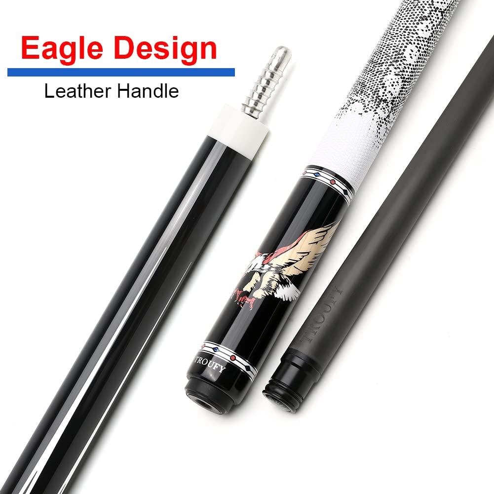 Premium Low Deflection Carbon Fiber Pool Cue with Case - Professional Billiard Stick for Tournament & Home Play - CUPPA Technology Pool Accessories for Men & Women