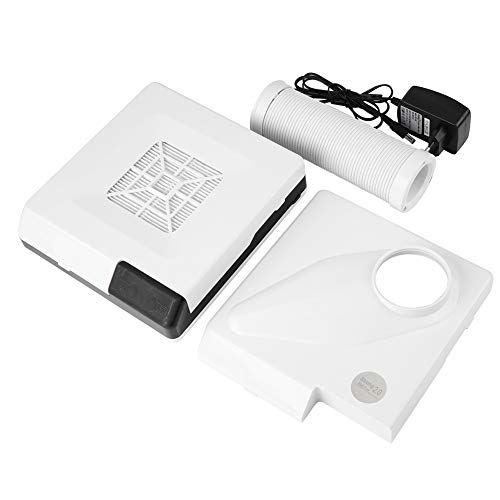 Professional Nail Dust Collector & Vacuum Cleaner for Salon Manicure - Portable Nail Art Dust Suction Machine with EU Plug [White] - Perfect for Nail Salons, Home Use & Professional Manicurists