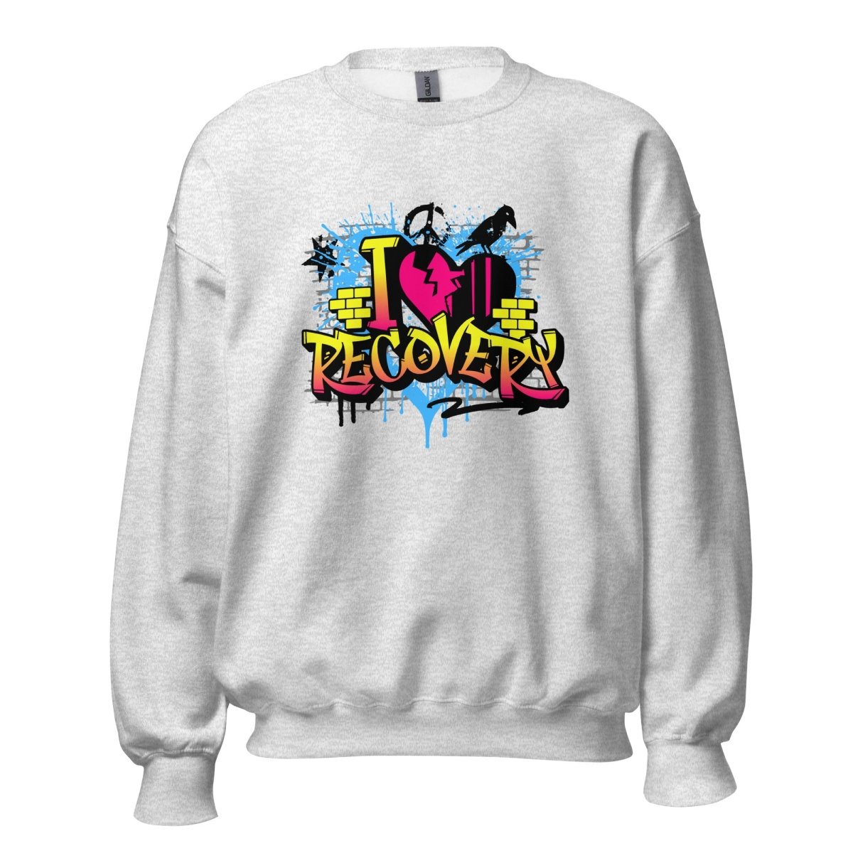 I Heart Recovery Unisex Sweatshirt - Stylish Sobriety Hoodie for Men & Women | Perfect for AA Meetings, Sober Living & Addiction Recovery Support
