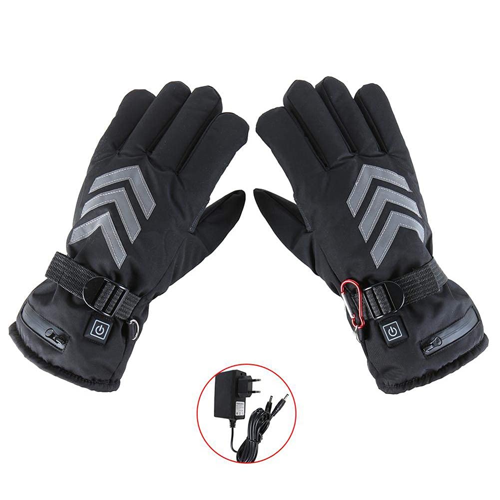 Electric Heated Gloves for Women & Men - Touchscreen Thermal Gloves with 3 Temperature Settings, 2600mAh Battery & Reflective Tape - Perfect for Skiing, Snowboarding, Hiking & Winter Outdoor Activities