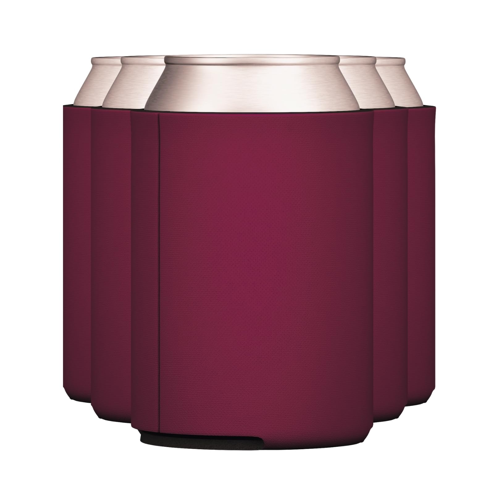 TahoeBay 5-Pack Insulated Blank Can Cooler Sleeves for Beer, Soda & Water Bottles - Soft Neoprene Koozies for HTV Vinyl Projects, Wedding Favors, Party Gifts (Maroon) - Perfect for BBQs, Tailgating & Outdoor Events