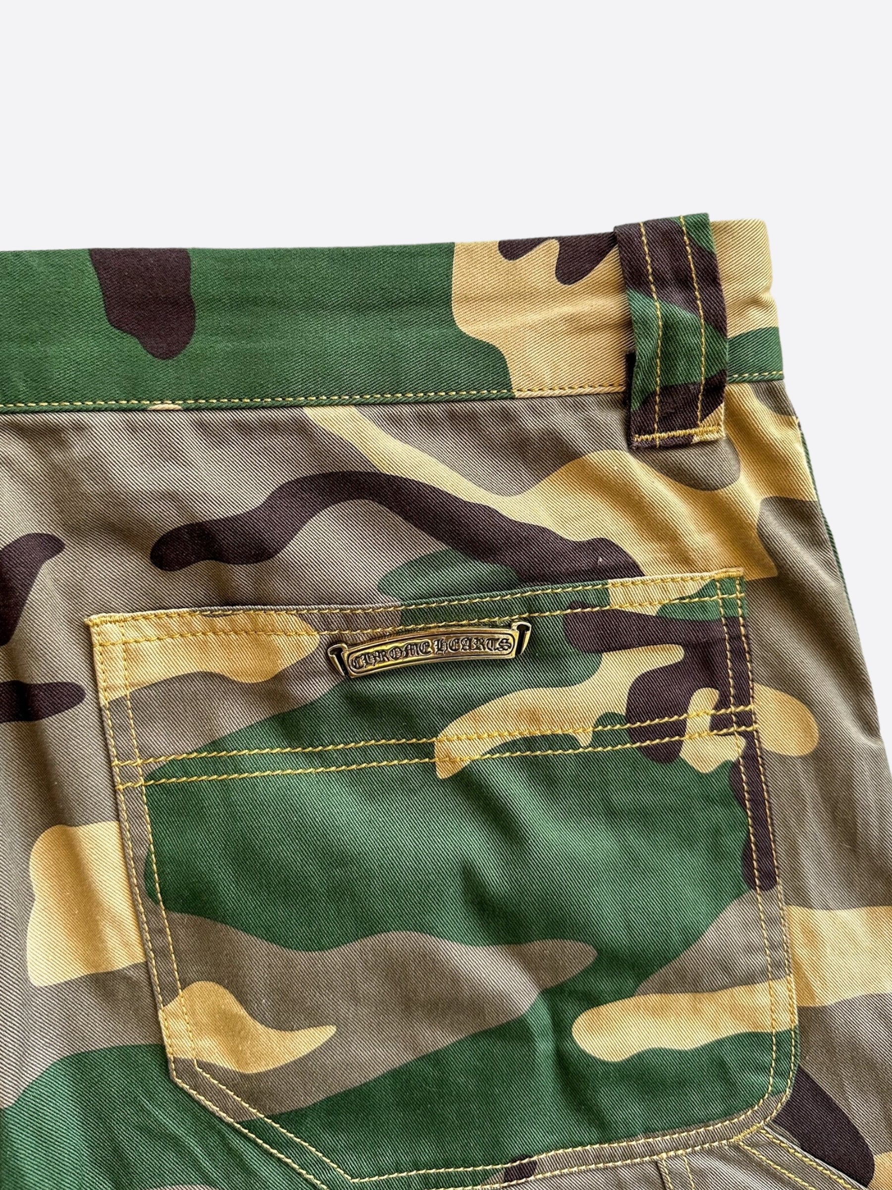 Chrome Hearts Camouflage Cross Patch Carpenter Shorts - Trendy Streetwear for Men | Perfect for Casual Outfits, Music Festivals & Urban Fashion