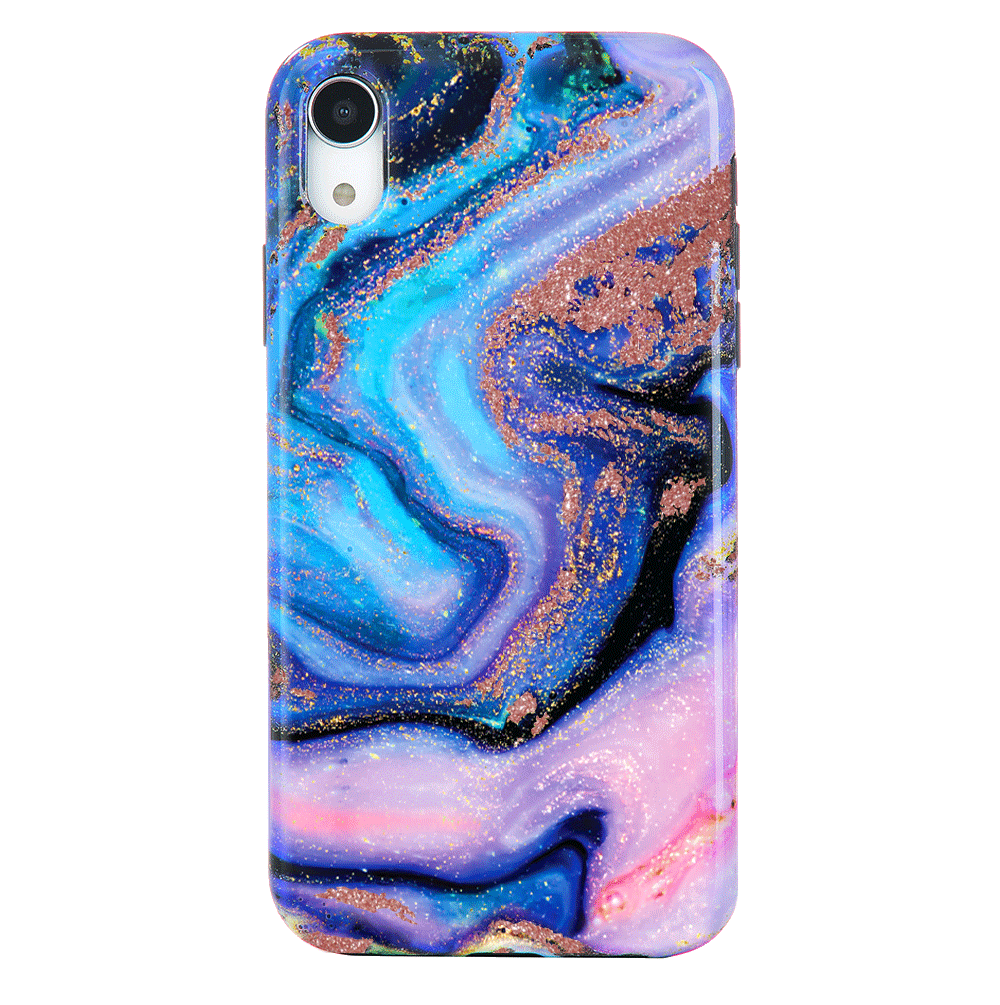 Sparkly Galaxy Glitter iPhone Case - Protective & Stylish Cover for iPhone 13/14/15 - Perfect for Parties, Night Out & Everyday Use