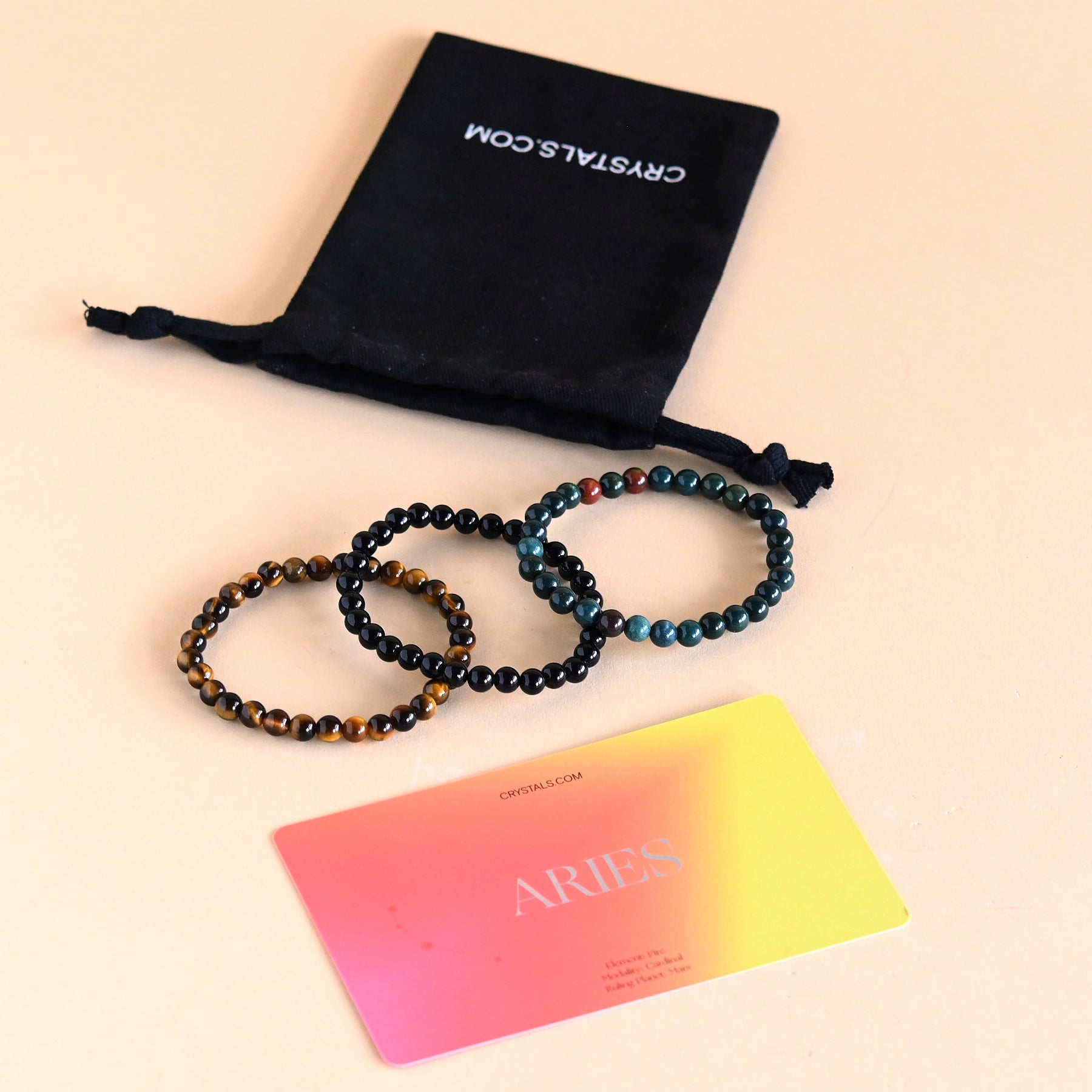 Aries Zodiac Bracelet Trio Set - Gold & Silver Star Sign Bracelets for Women - Perfect for Birthdays, Gifts & Daily Wear