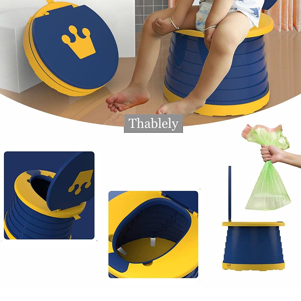 Portable Folding Baby Potty Trainer Toilet - All-in-One Travel Potty Chair for Kids | Collapsible Training Seat for Indoor & Outdoor Use | Perfect for Home, Travel, Camping & Road Trips
