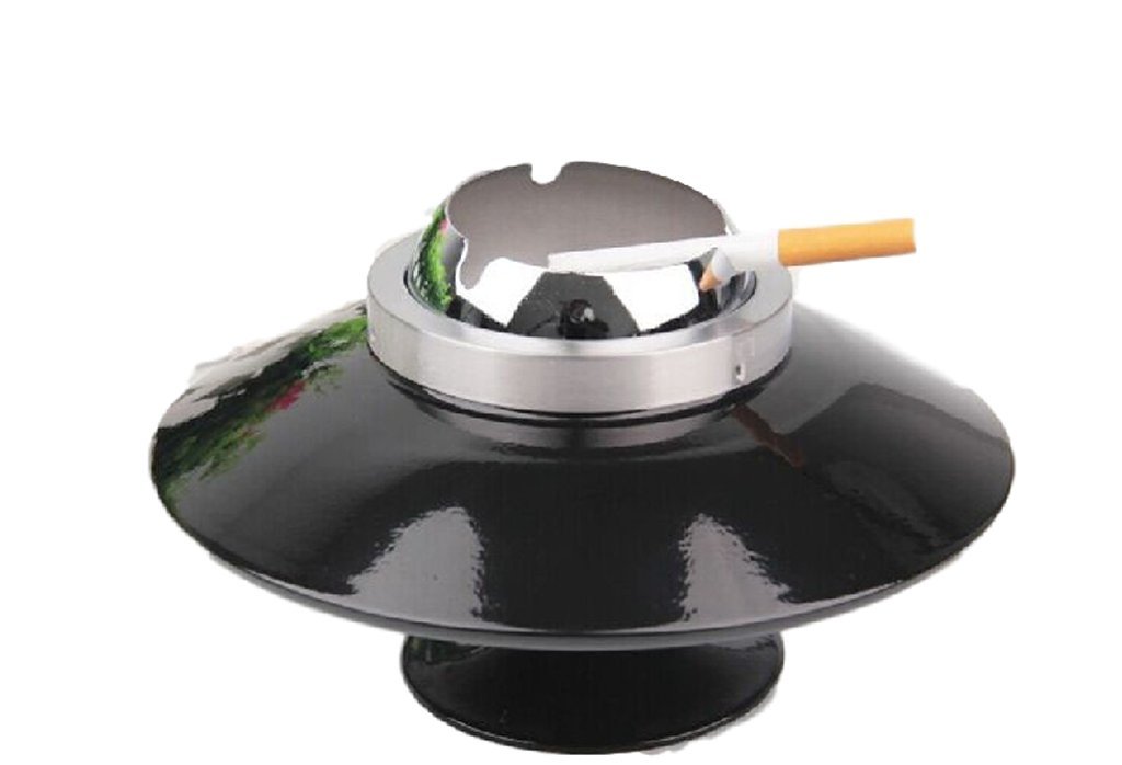 Stylish Stainless Steel Smokeless Ashtray - Modern Metal Cigarette Tray with Removable Holder for Tobacco & Cigars | Perfect for Home, Office, Outdoor Smoking Areas & Patio Use