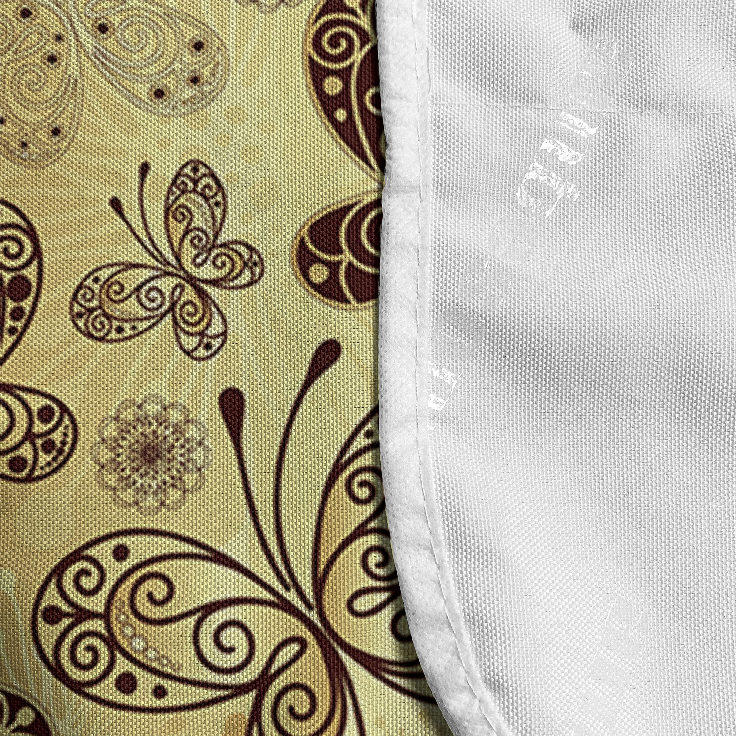 Lunarable Microwave Oven Cover - Waterproof Butterfly Lace Design Kitchen Organizer with Pockets, 36