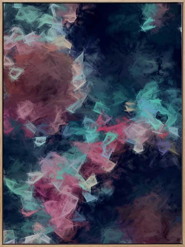 Diamond Storm Canvas Art Print - Modern Abstract Wall Decor for Living Room, Bedroom & Office - Perfect for Home & Office Decor