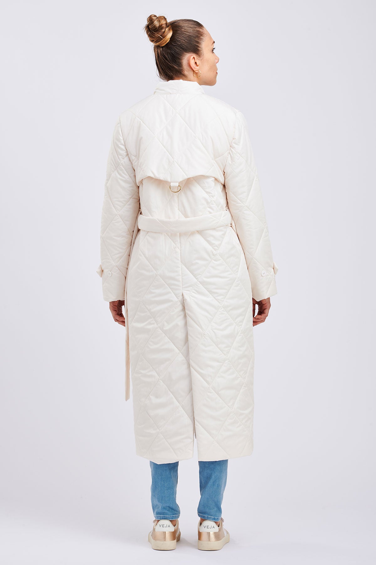 I AM PATTERNS Bob Trench Coat for Women - Classic Long Waterproof Raincoat with Belt - Perfect for Office, Travel & Fall Fashion