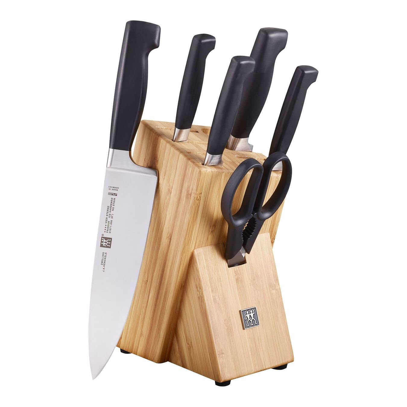 ZWILLING Four Star 7-Piece Knife Block Set - High-Quality German Stainless Steel Kitchen Knives for Professional Chefs & Home Cooking | Perfect for Meal Prep, Slicing, Dicing & Everyday Culinary Tasks