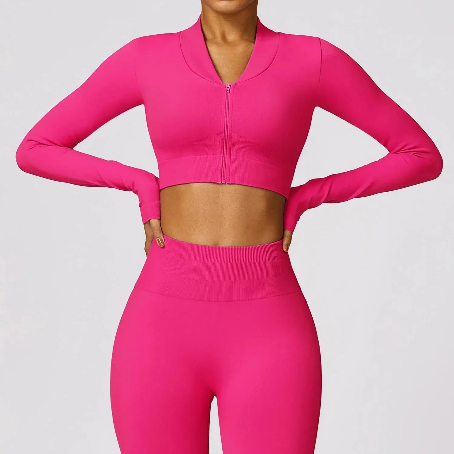 Women's Seamless Long Sleeve Gym Crop Top - Quick Dry Yoga Shirt, Sports Short Jacket for Workout, Running & Activewear | Perfect for Yoga, Gym, Pilates & Outdoor Activities