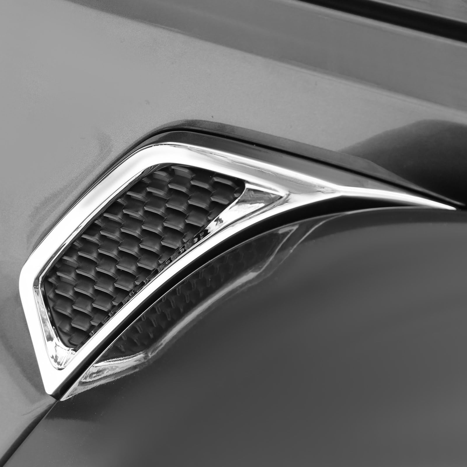 Jeep Wrangler JL JLU & Gladiator JT Side Fender Vent Decal Trim Cover - Chrome Exterior Accessories (2018-2024) 2pcs - Off-Road Style Upgrade for Enhanced Appearance