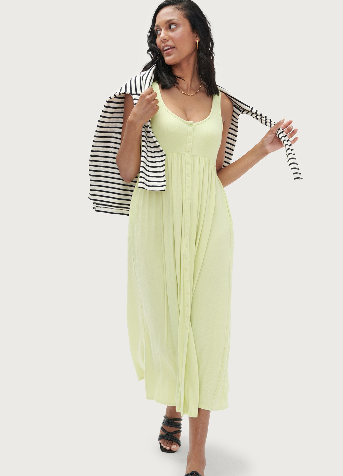 Ultra-Soft Ribbed Nursing Tank Dress for Maternity & Breastfeeding - Comfortable & Stylish for Everyday Wear