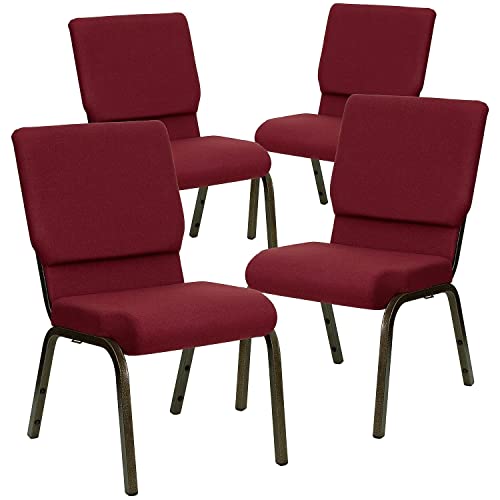 Burgundy Fabric/Gold Vein Frame