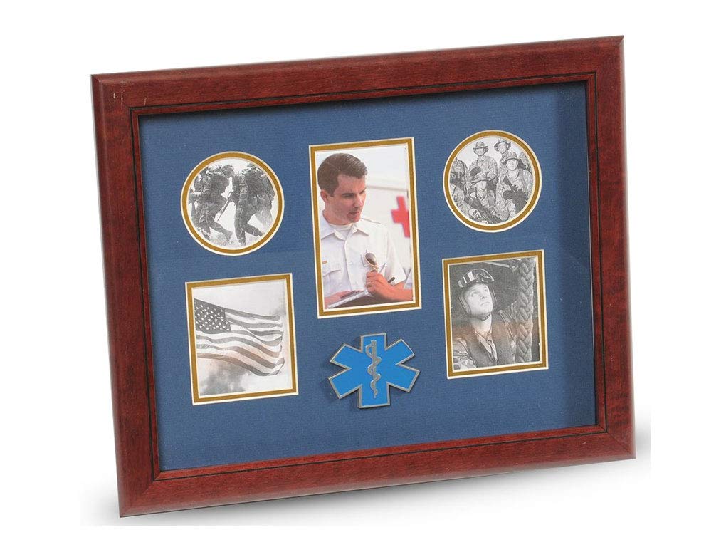 Ems Medallion 5-Picture Collage Frame - Elegant Wall Display for Family Photos, Wedding Memories & Home Decor | Perfect for Living Room, Bedroom or Office