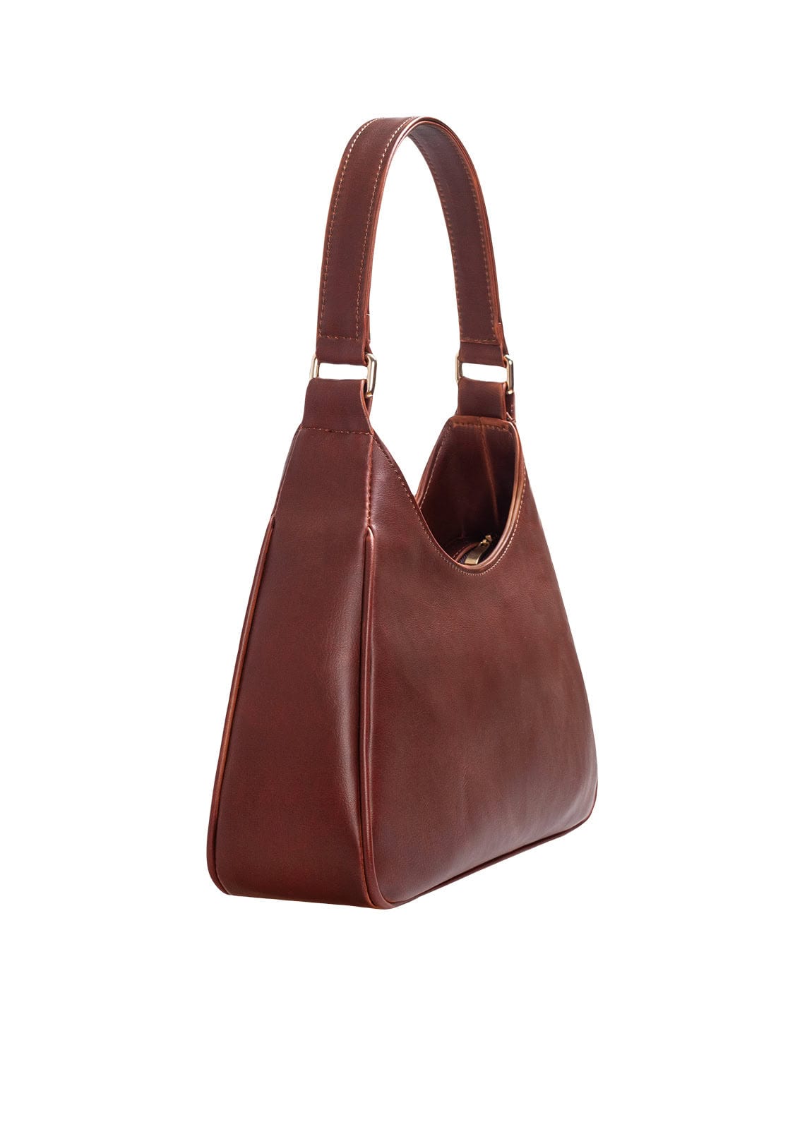 Audrey Vegan Corn Leather Shoulder Bag for Women | Matte Brown Crossbody Purse | Eco-Friendly Fashion Accessory for Work, Travel & Everyday Use