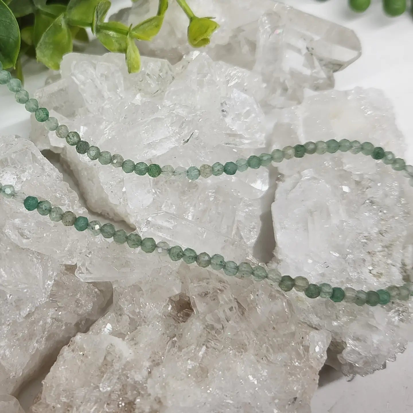 Green Aventurine Faceted Bead Necklace for Women - Healing Crystal Jewelry for Wealth & Prosperity | Perfect for Meditation, Yoga & Spiritual Gifts
