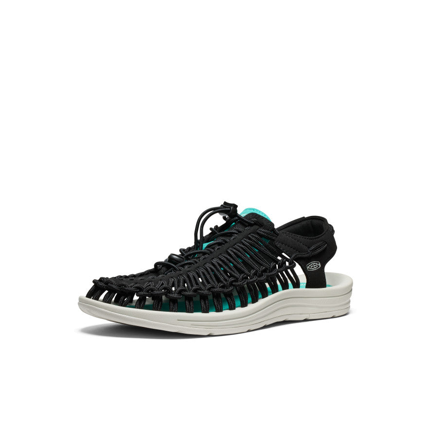 UNEEK Men's Sneakers - Black/Bright Aqua | Lightweight & Breathable for Running, Walking & Casual Wear