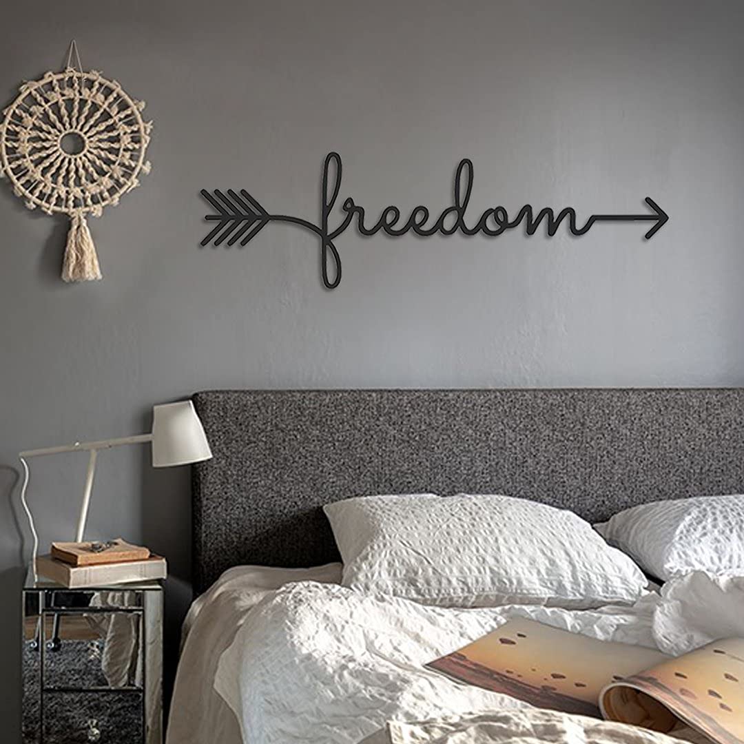 Freedom Metal Wall Art - Modern Home Decor for Living Room & Bedroom