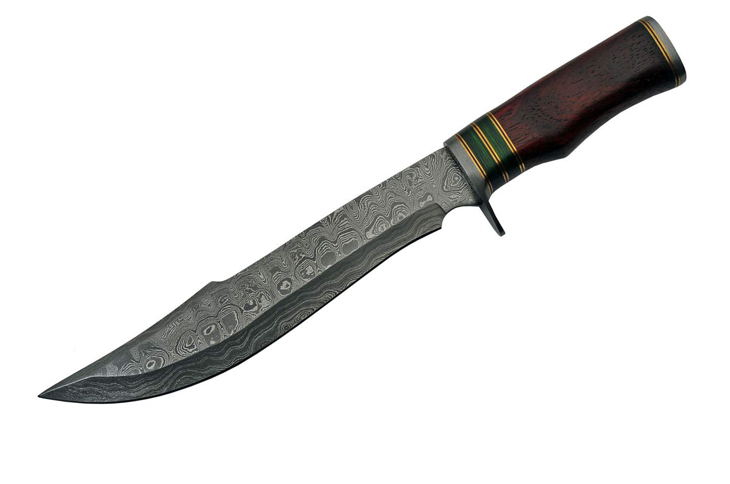 Premium Damascus Steel Exotic Bowie Knife - 15