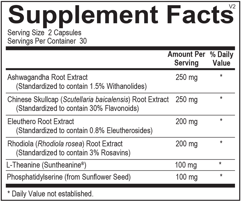 OrthoMolecular Products AdreneVive - Adrenal Support Supplement for Stress Relief & Energy Boost - Supports Healthy Cortisol Levels - Ideal for Busy Professionals & Students