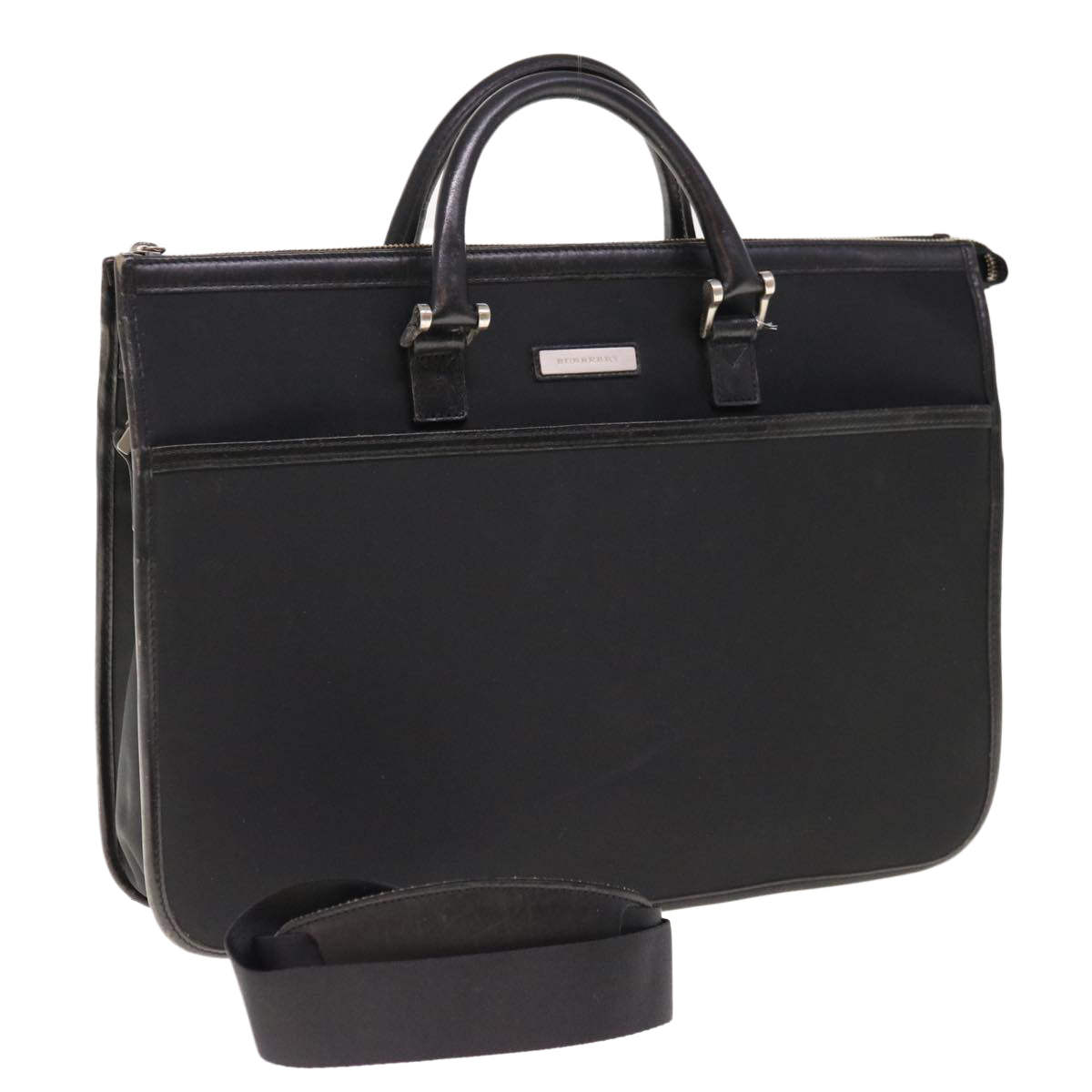 Stylish Black Synthetic Leather Shoulder Bag with Adjustable Strap - Perfect for Work, Travel & Everyday Use