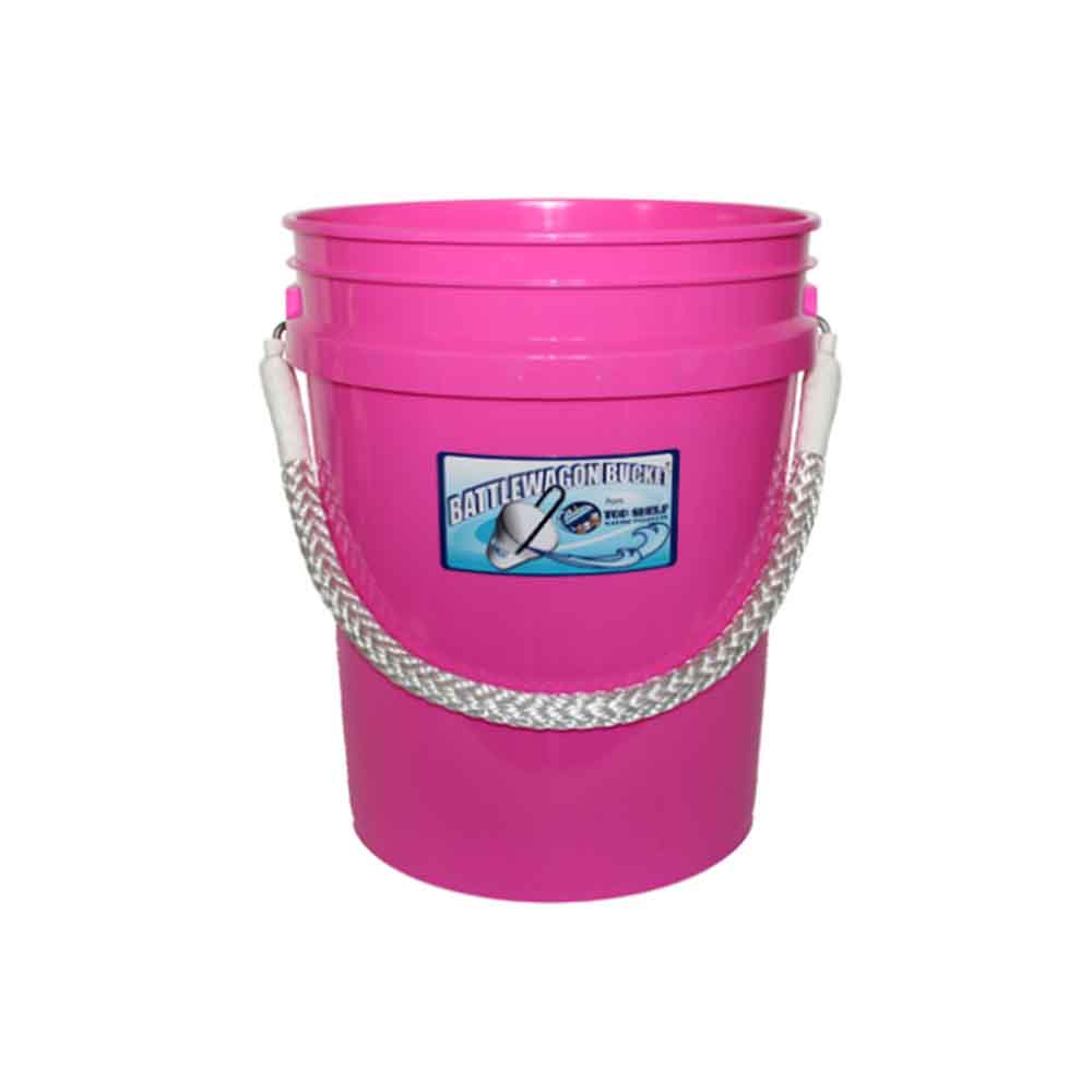 5 Gallon Battlewagon Bucket with Heavy Duty Rope Handle - Durable Utility Pail for Camping, Construction, and Outdoor Water Storage