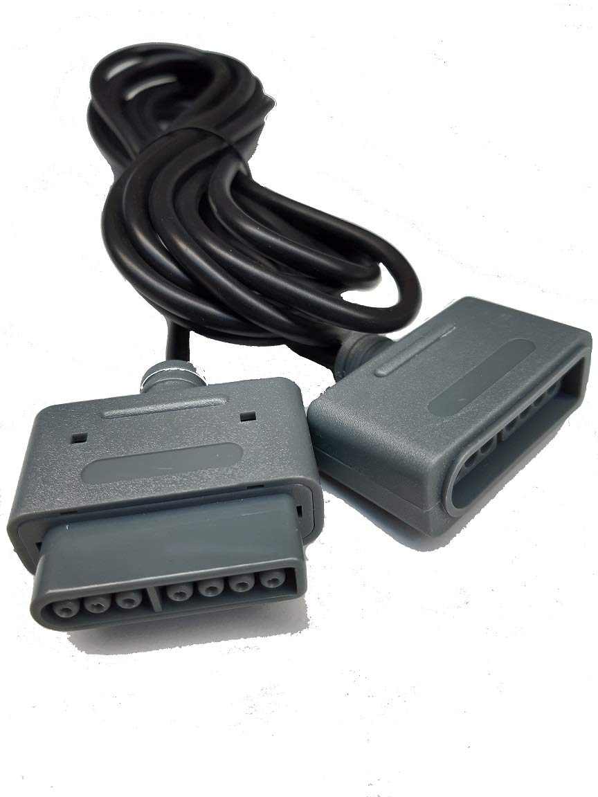 3M Super Nintendo SNES Controller Extension Cable - Compatible with SNES, Super Famicom & Supernes Game Console - Perfect for Gaming Setup & Multiplayer Sessions