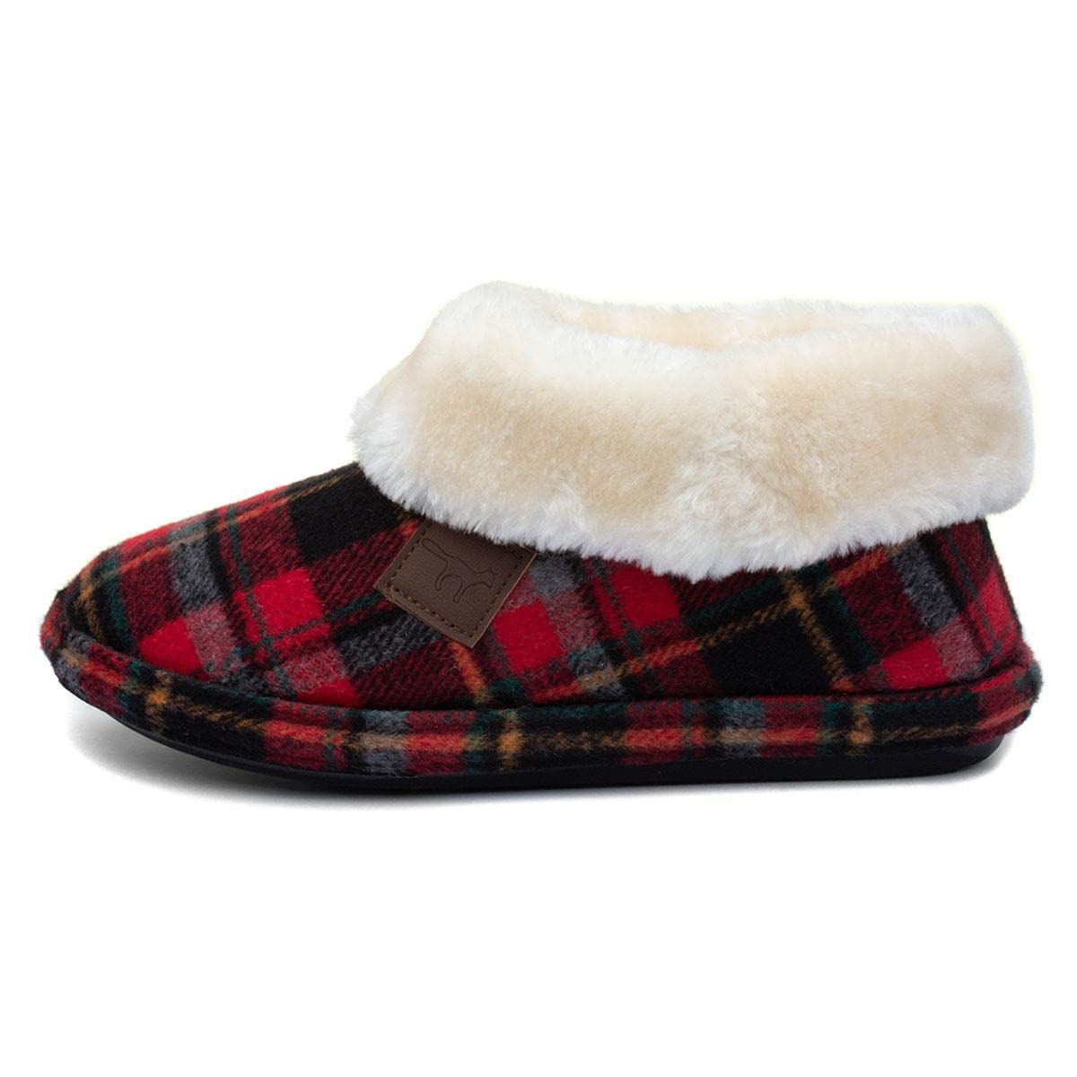 Jo & Joe Glenroyal Women's Red Tartan Bootie - Stylish Ankle Boots for Fall & Winter Fashion, Perfect for Casual Outfits & Office Wear