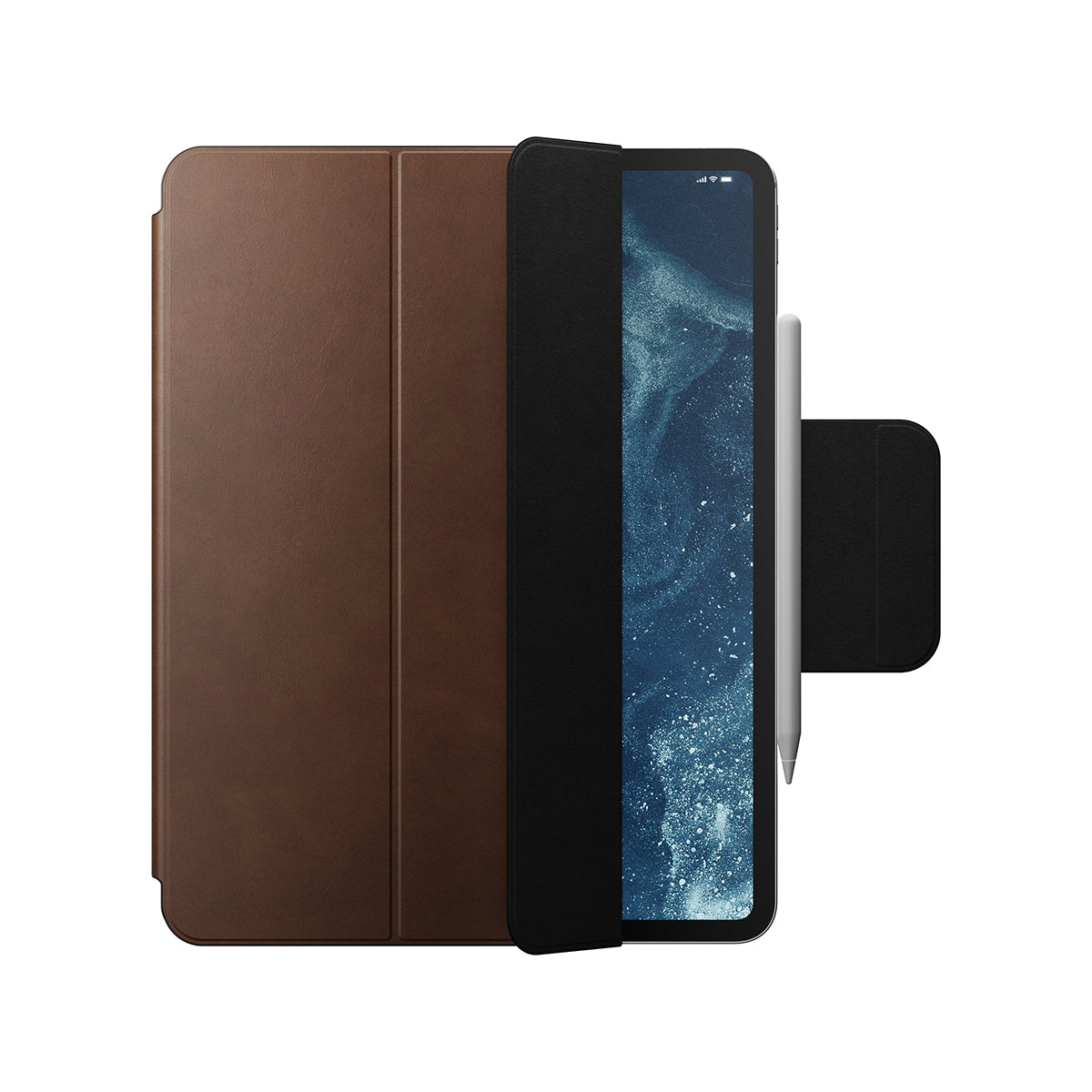Premium Genuine Leather Folio Case for iPad Pro 13 (M4, 2024) - Slim Protective Cover with Auto Sleep/Wake | Perfect for Business, Travel & Daily Use - Brown