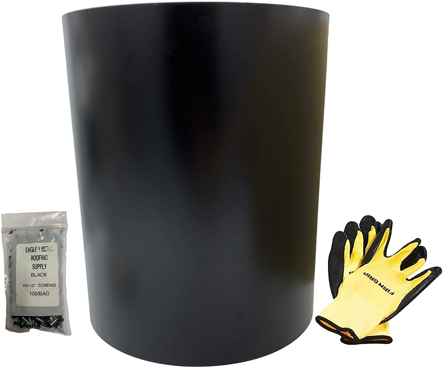EAGLE 1 Heavy Duty 22 Gauge Aluminum Flashing Roll - 15 Inch Wide for Roofing, DIY & Professional Contractors | 75 Feet Black | Weatherproof, Durable & Easy to Install for Home Roof Repair, Siding & Chimney Flashing Projects