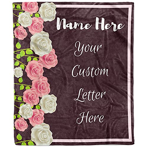 Letter Floral Blanket