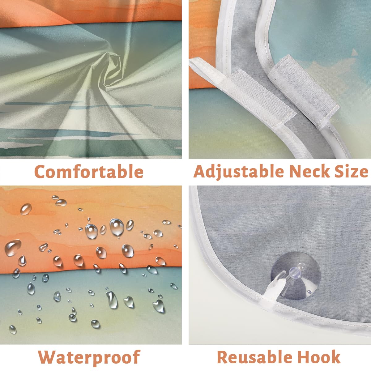 Men's Waterproof Beard Shaving Bib - Artist Apron for Hair Dye & Makeup - Sink Hair Catcher for Beard Trimming & Lineup - Perfect Gift for Barbers & Stylists (Great for Home Grooming & Salon Use)