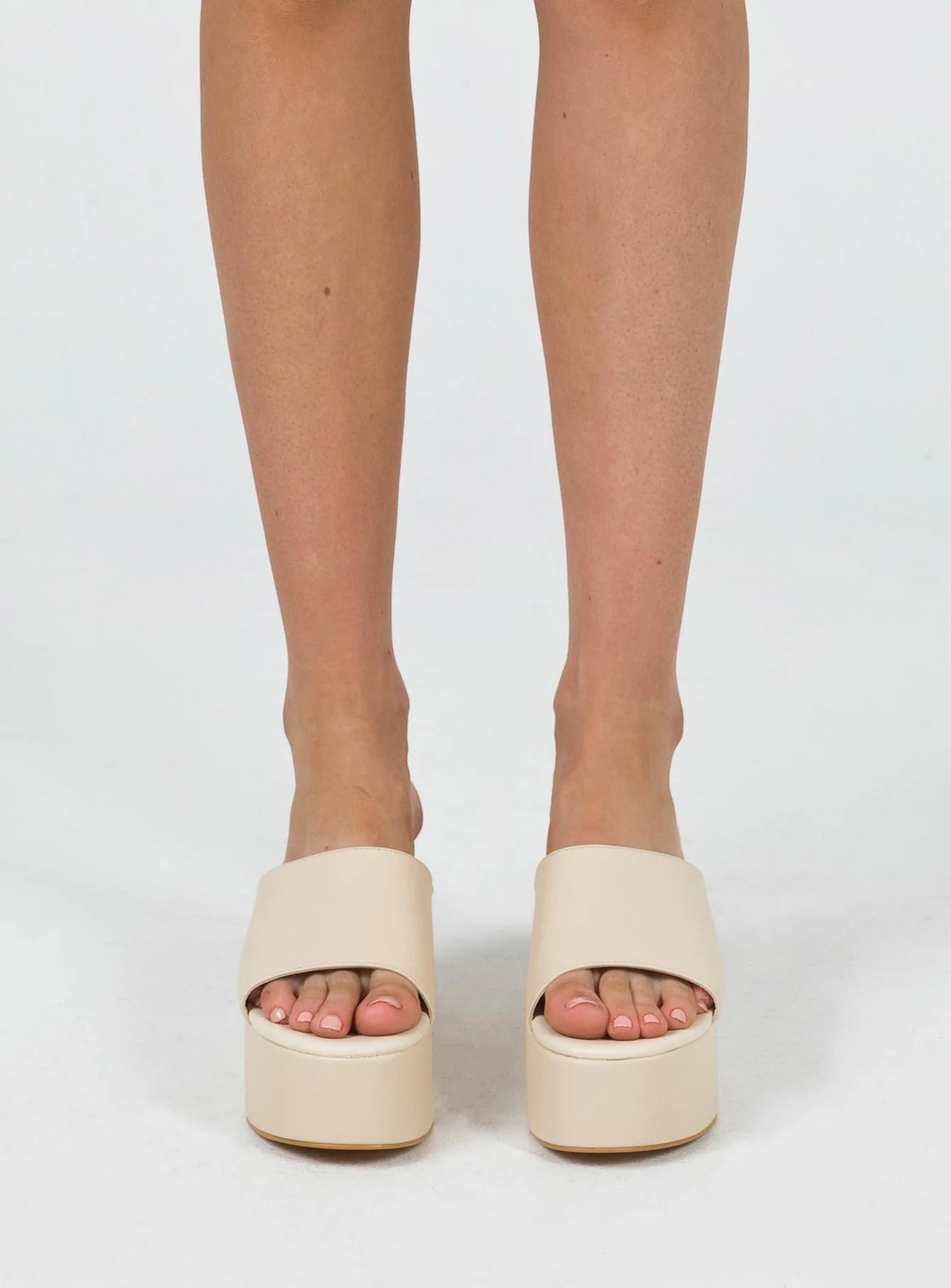 Arora Platform Slides Beige - Comfortable & Stylish Women's Sandals for Summer, Beach, and Casual Wear