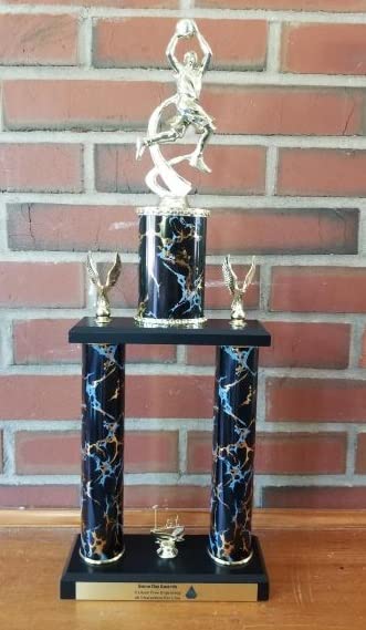 Custom Engraved 20-Inch Black Magic Male Basketball Trophy - Perfect for Awards, Tournaments & Sports Recognition