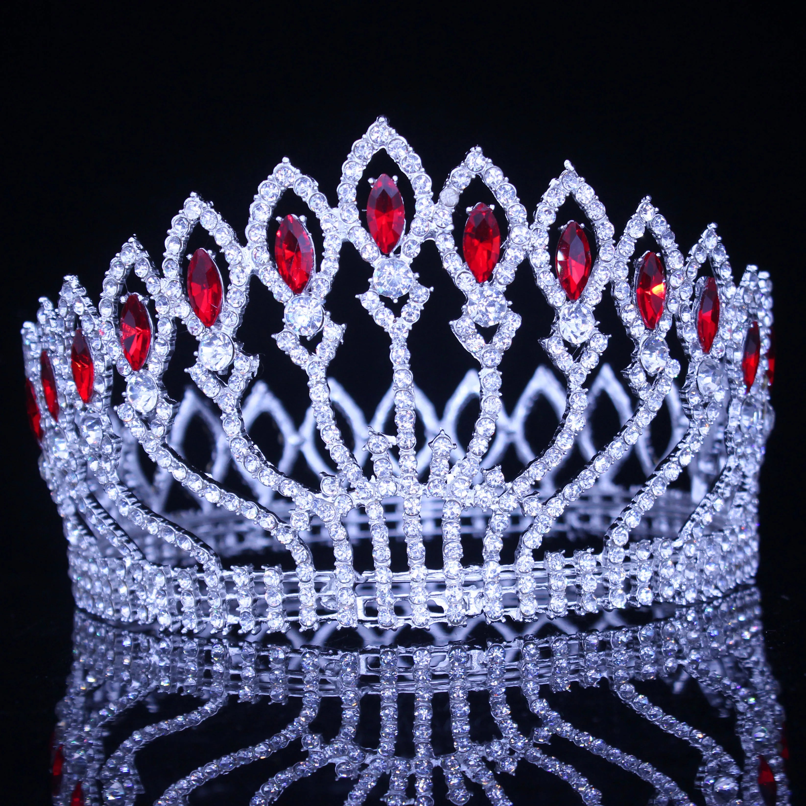 Crystal Queen Wedding Tiara Crown - Baroque Bridal Headpiece for Women | Elegant Bride Hair Jewelry Accessories for Weddings, Pageants & Special Occasions