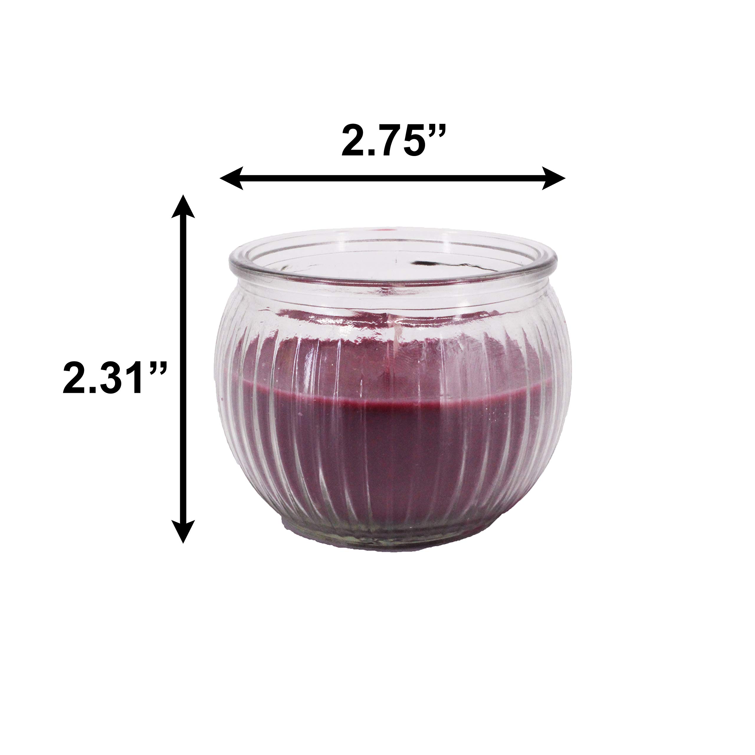 6 Pack Black Cherry Scented Candle Tumblers - 3 oz Soy Wax Candles for Home, Bathroom & Relaxation - Aromatherapy Gifts for Women & Men