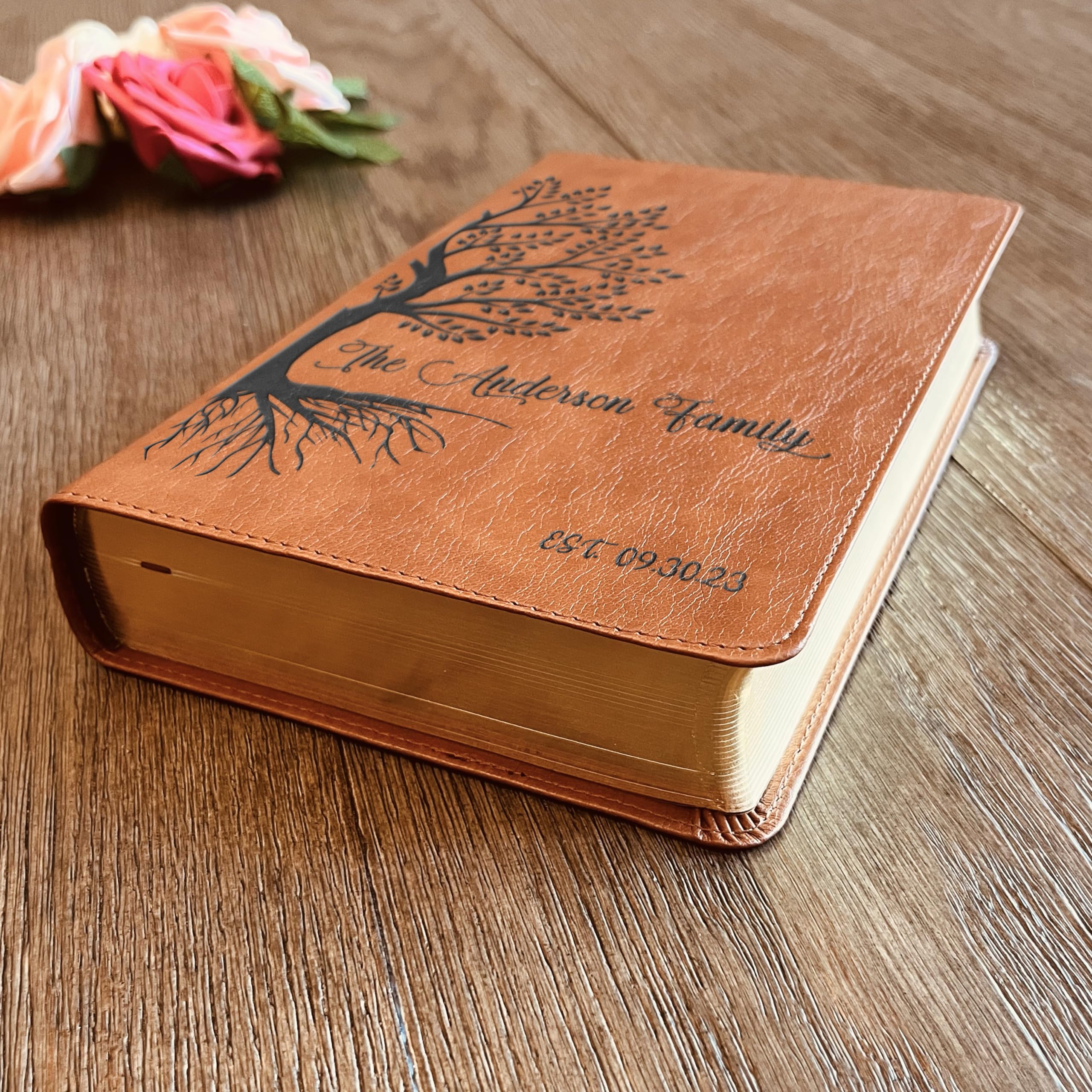 Personalized ESV/RVR Spanish Family Bible - Custom Engraved Reina Valera 1960 Edition - Christian Gift for Weddings, Baptisms & Family Devotions