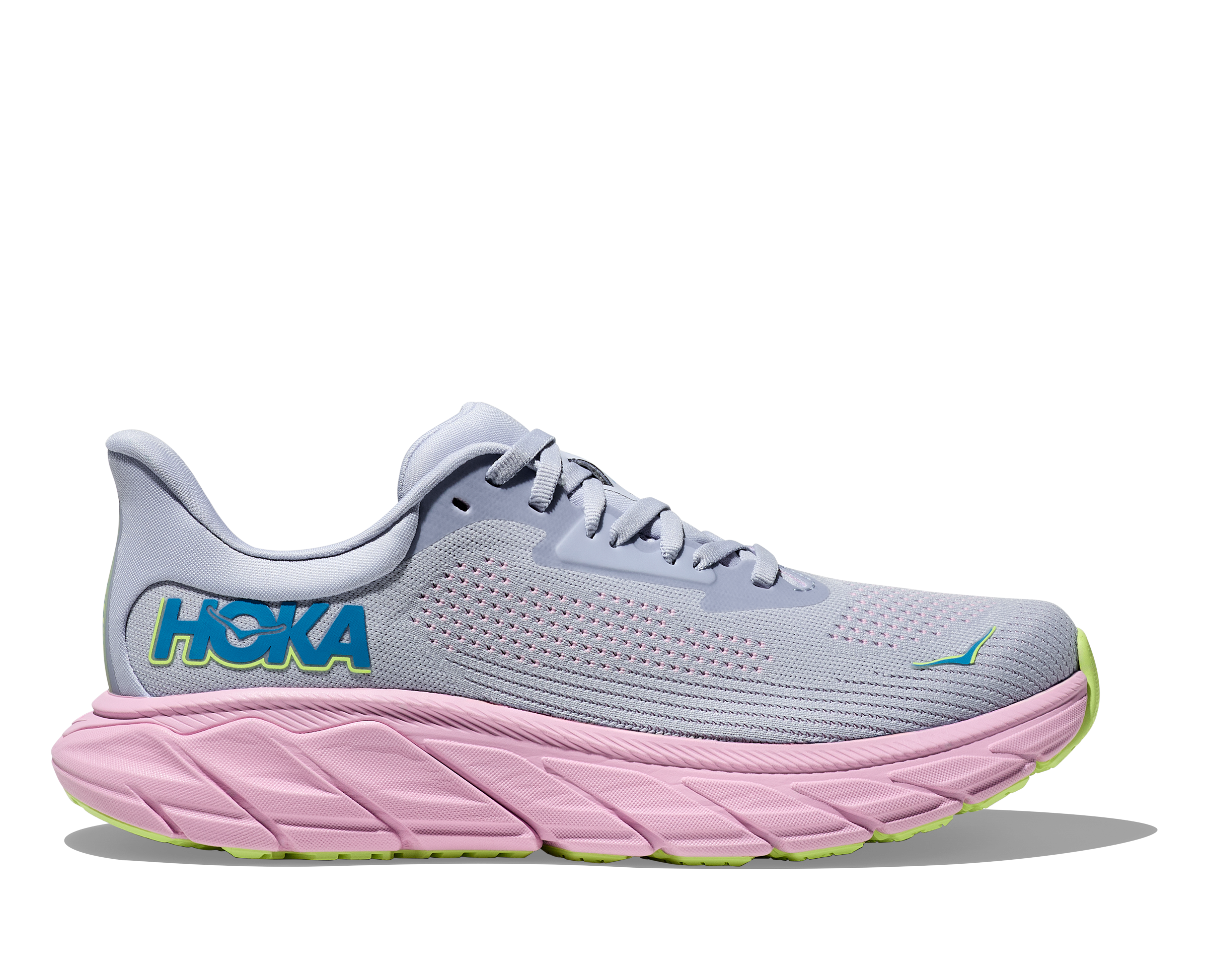 Women's Arahi 7 WIDE Running Shoes - Stability & Cushion for Overpronation - Gull/Pink Twilight Color - Perfect for Road Running, Jogging & Gym Workouts