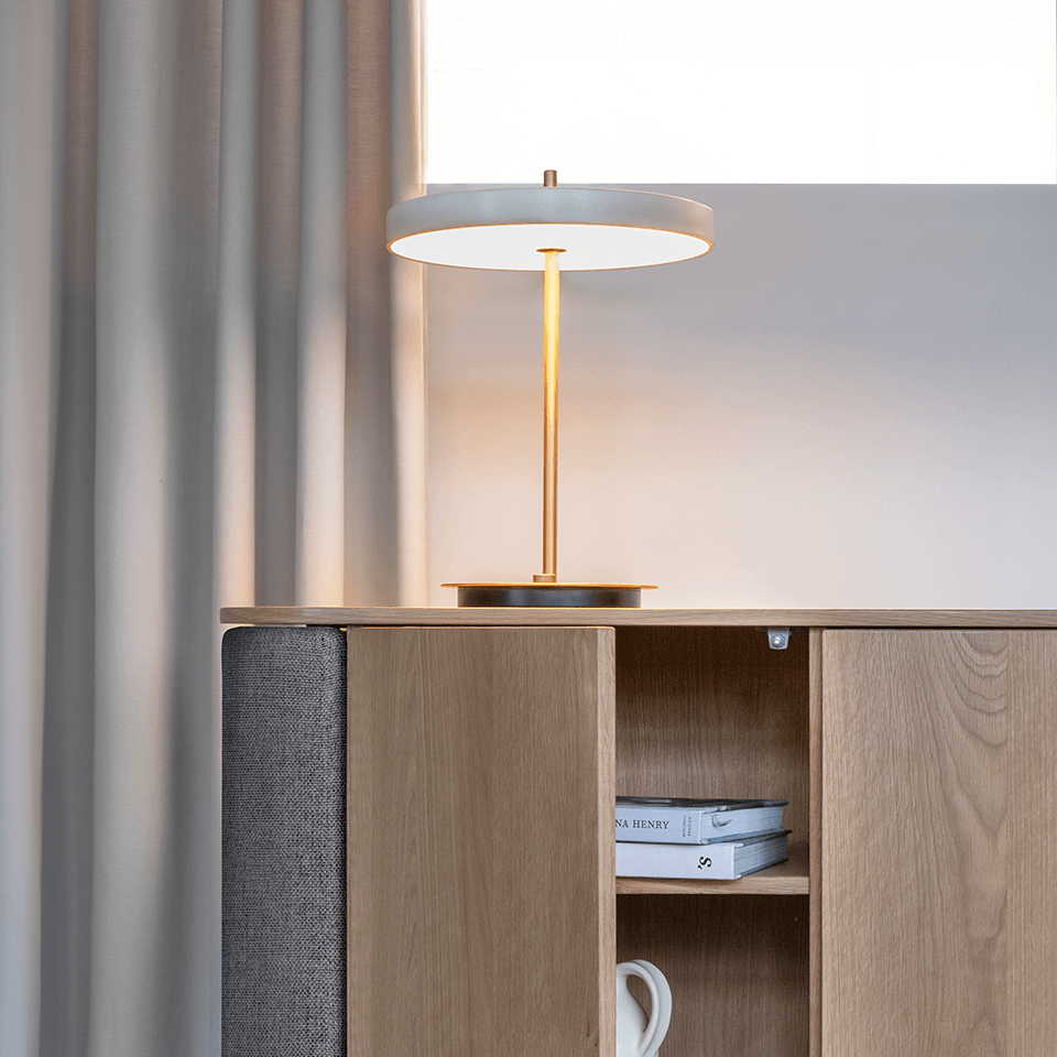 Asteria Modern LED Table Lamp - Adjustable Brightness, 3 Color Temperatures, USB Charging Port - Perfect for Bedroom, Living Room, Office & Study Desk Lighting