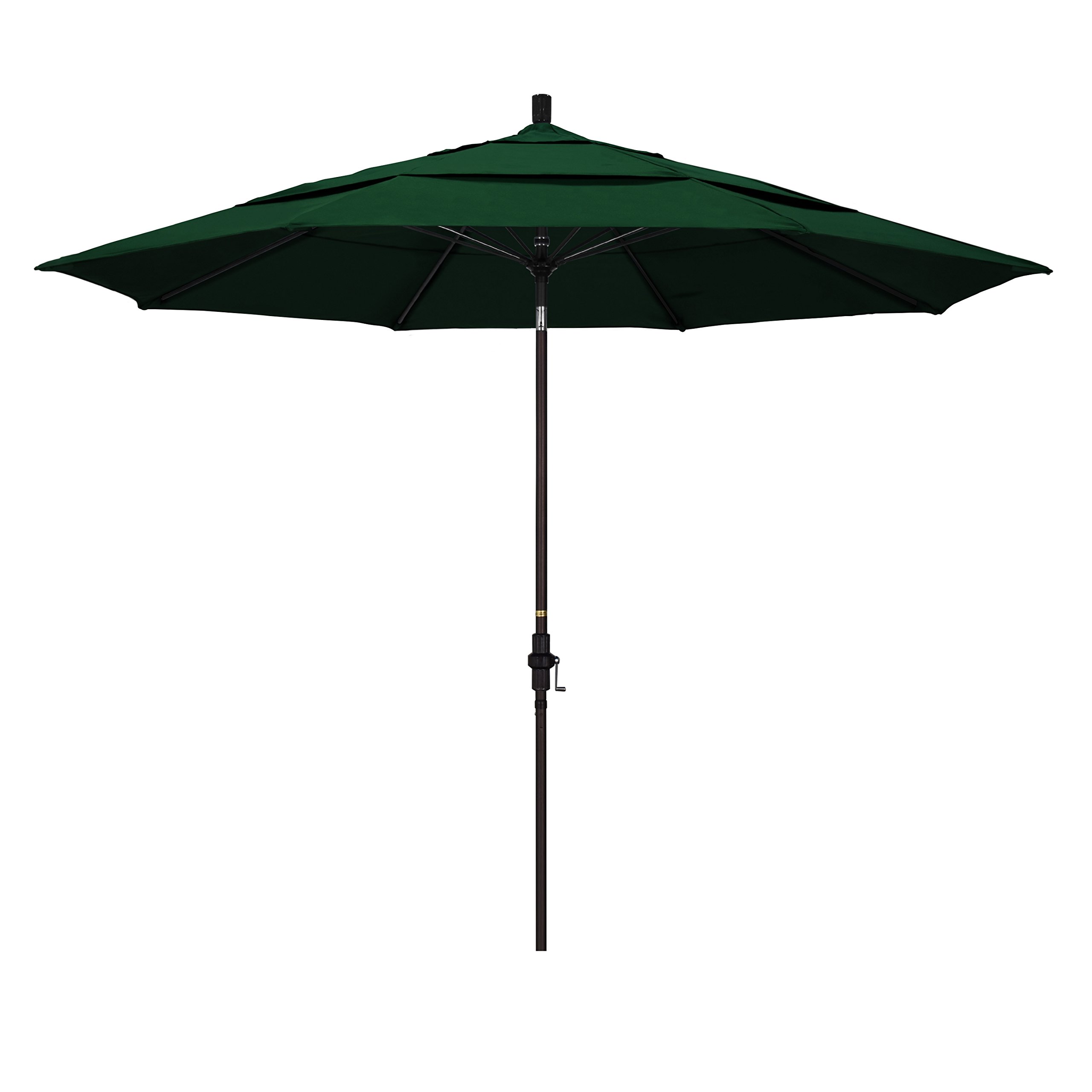 11' Round California Umbrella with Aluminum Pole & Fiberglass Ribs - Outdoor Patio, Garden, Poolside, and Backyard Shade Solution