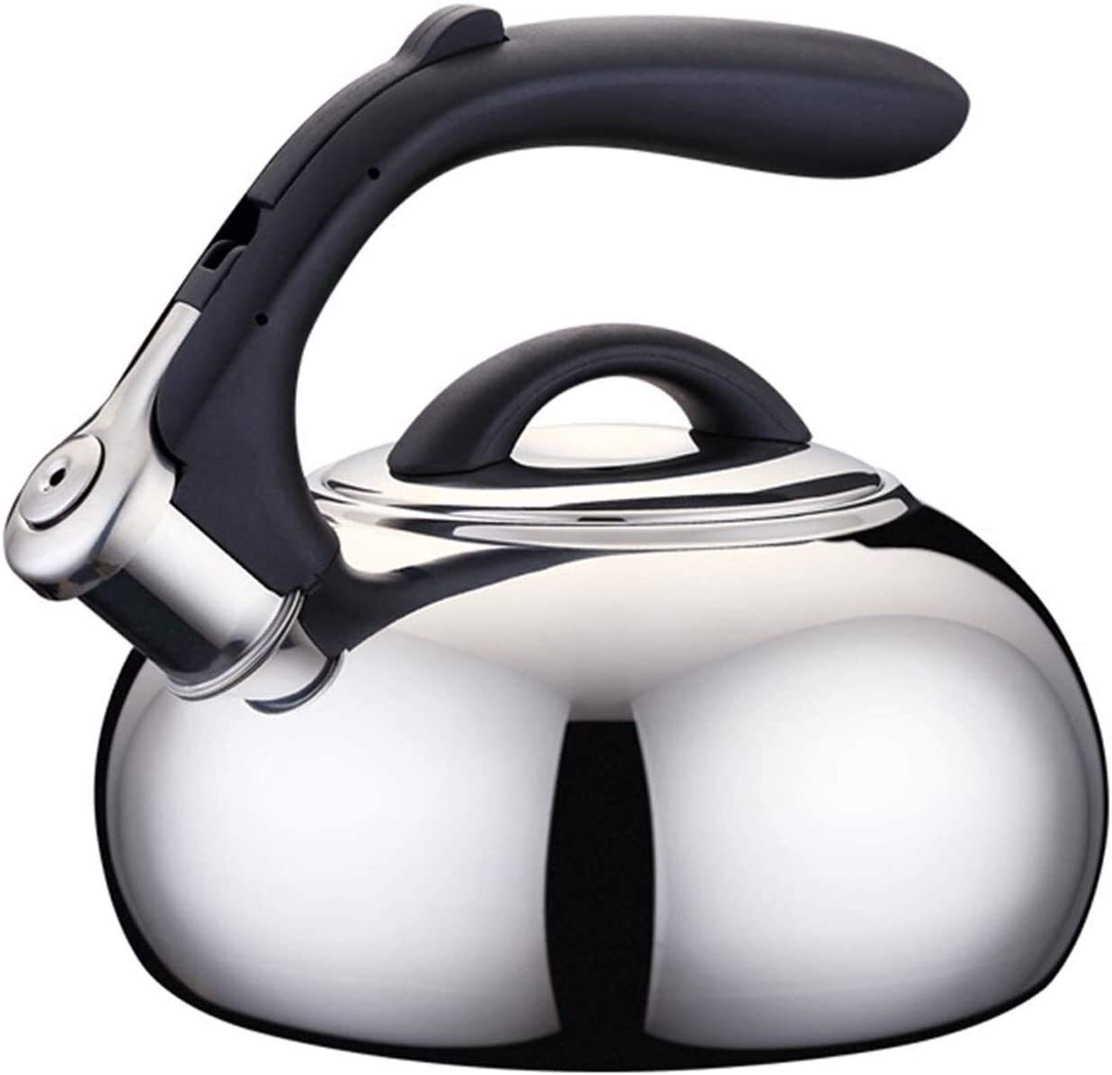 Premium Food-Grade Stainless Steel Whistling Tea Kettle with Anti-Scald Handle - Classic Stovetop Teapot for Home, Office & Outdoor Camping Use