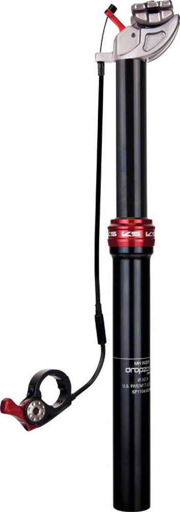 Kind Shock Dropzone Remote Telescopic Seatpost - Adjustable Suspension for Mountain Bikes, Perfect for Trail Riding and Downhill Adventures