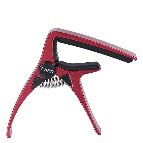 Professional Mini 4-String Ukulele Capo - Compact Guitar Capo for Travel (Red) | Perfect for Beginners, Musicians & Outdoor Performances