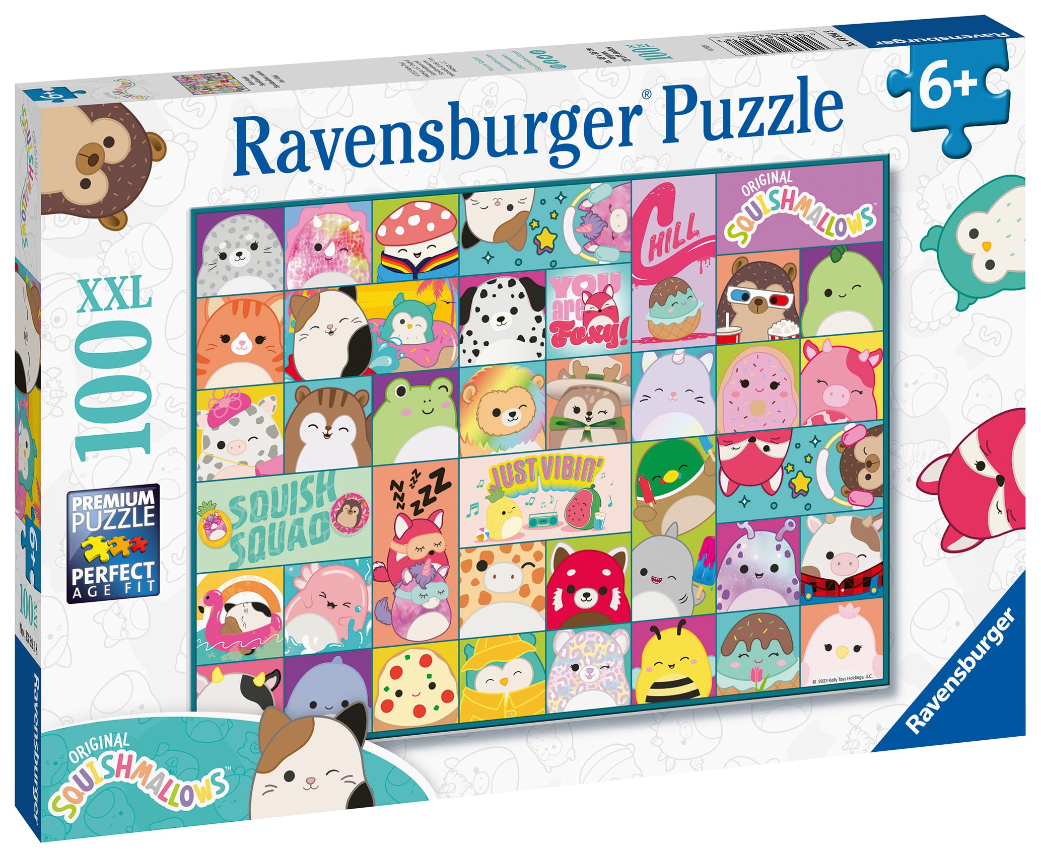 Ravensburger Squishmallows 100-Piece XXL Jigsaw Puzzle for Kids Ages 6+ (49x36cm) - Fun Educational Toy, Perfect Gift for Boys & Girls - Great for Family Game Nights & Birthday Parties