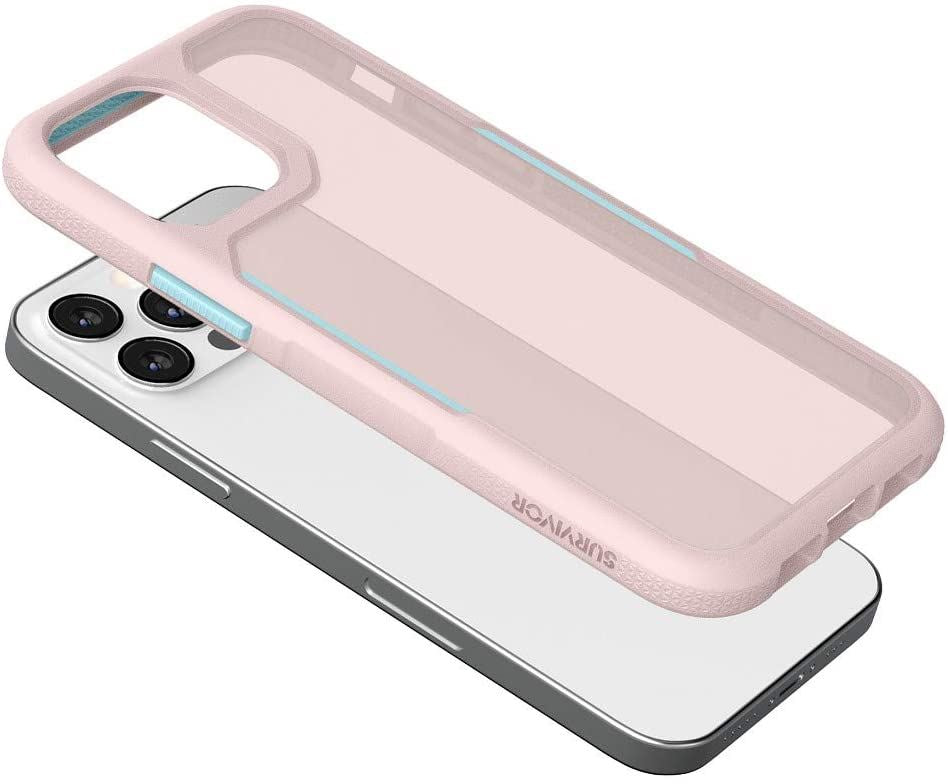 Griffin Survivor Endurance Rugged Case for iPhone 12 Pro Max - Shockproof & Drop Protection, Pink (GIP 057 PBL) - Perfect for Outdoor Adventures & Active Lifestyles